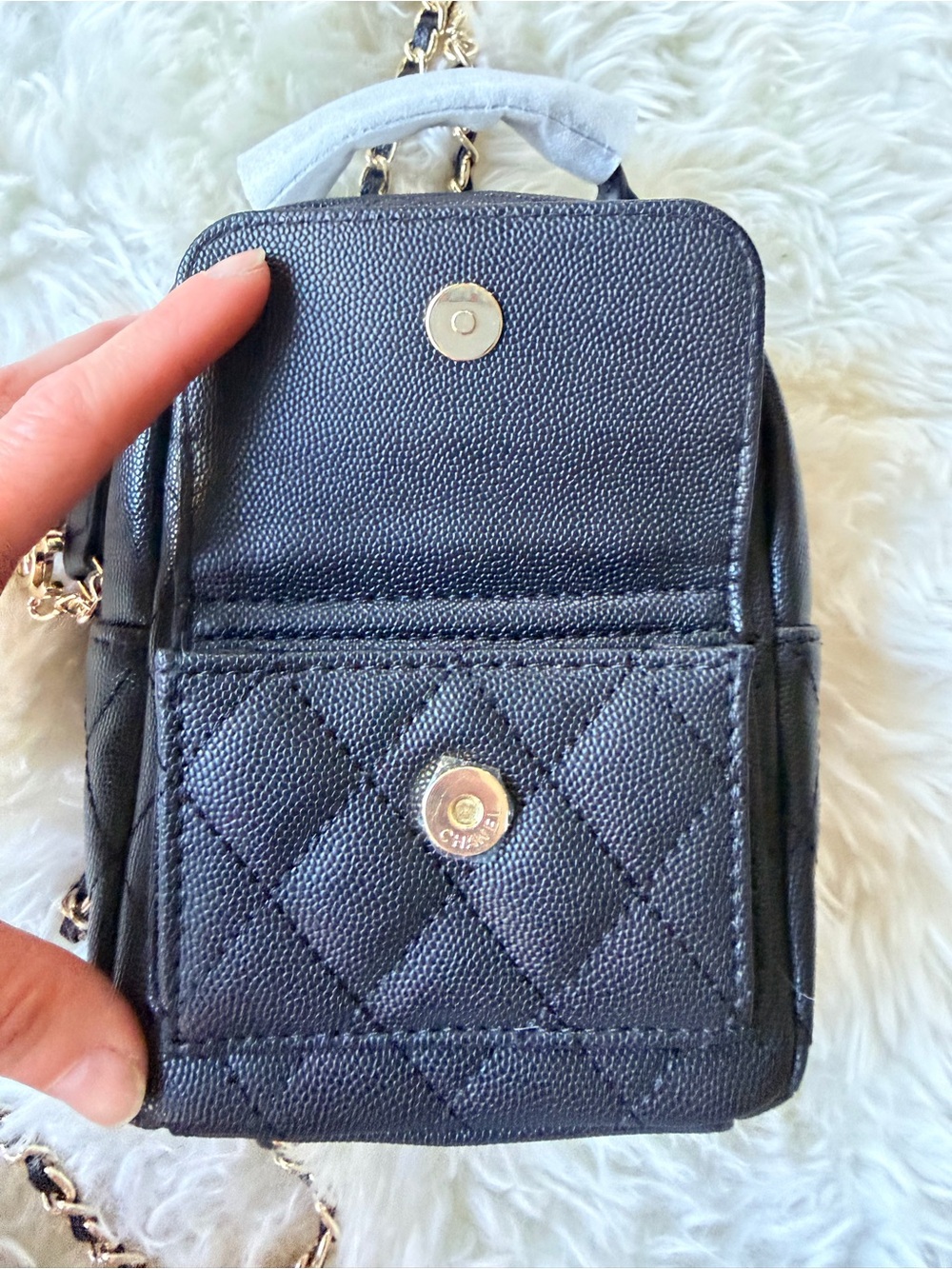Chanel Fashion Mini Backpack w Gold Hardware SEALED NEW in Unbranded Dust Bag - Picture 7 of 14